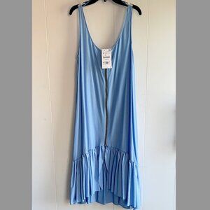 NWT! Zara Zip Front Dress with Ruffle Hem size S / M